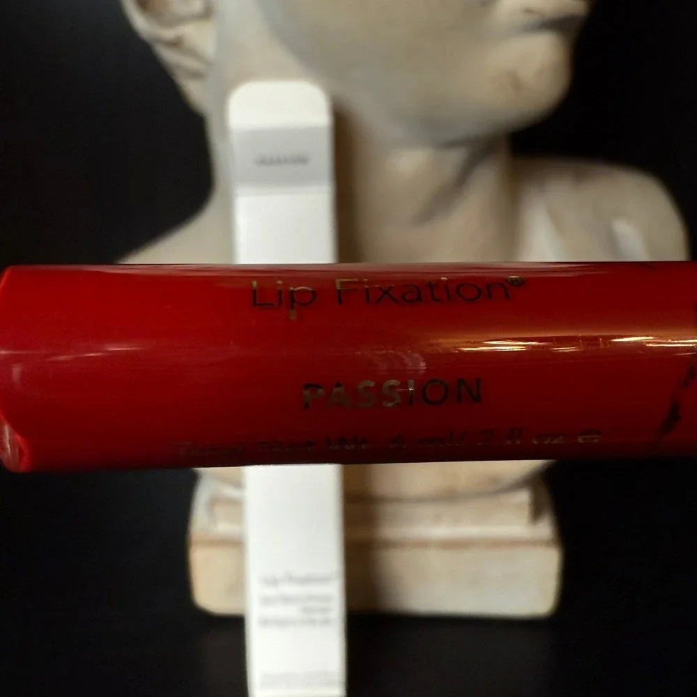 Jane‎ Iredale Lip Fixation Lip Stain and Gloss Duo Passion Red 0.2oz NIB